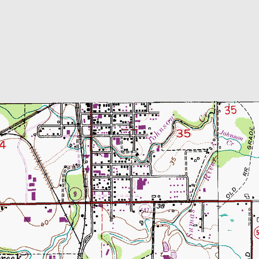 Topographic Map of Sumas Library, WA