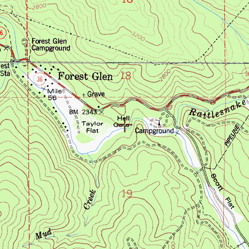 Topographic Map of Hall Gate, CA