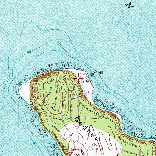 Topographic Map of Hat Island Yacht Club, WA