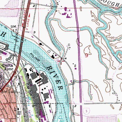 Topographic Map of Dagmars Yacht Club, WA