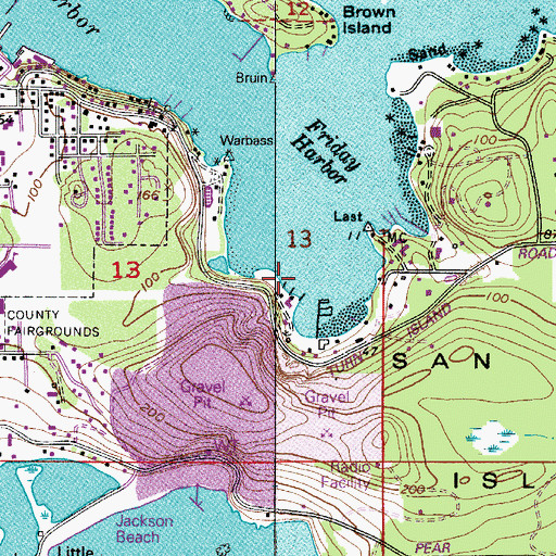 Topographic Map of Shipyard Cove Marina, WA
