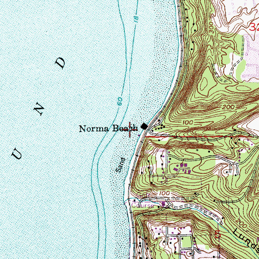 Topographic Map of Meadowdale Marina, WA