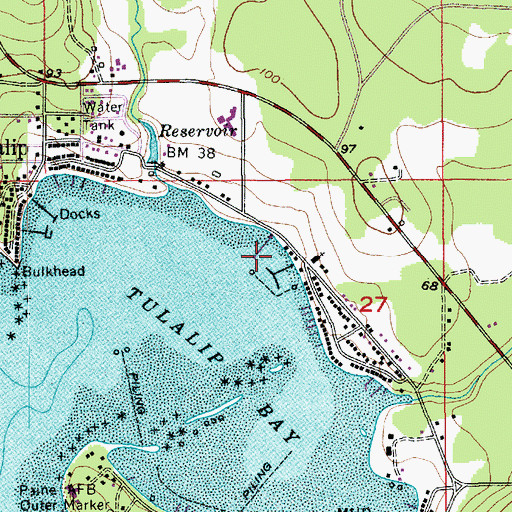 Topographic Map of Tulalip Marina, WA