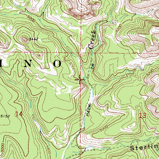 Topographic Map of Bear Sign Canyon, AZ