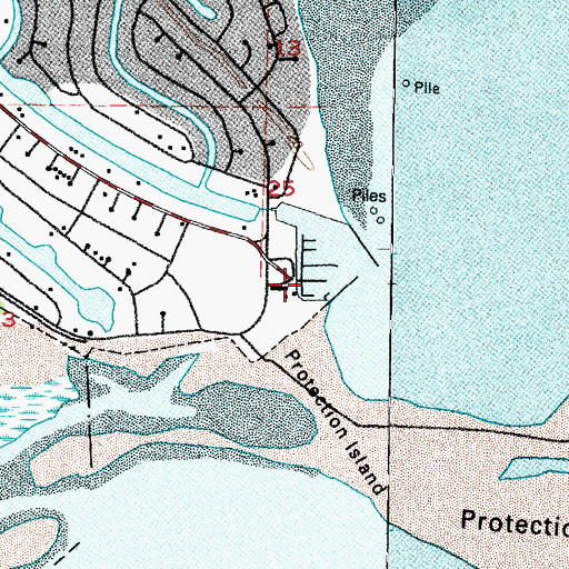 Topographic Map of Ocean Shores Marina, WA