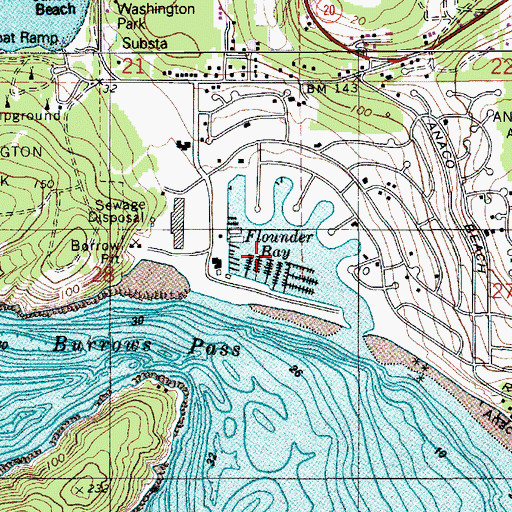 Topographic Map of Skyline Marine Center, WA