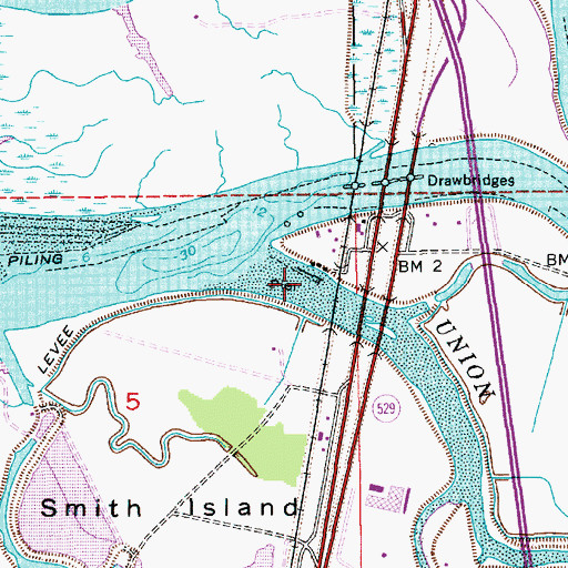 Topographic Map of Seacrest Marina, WA