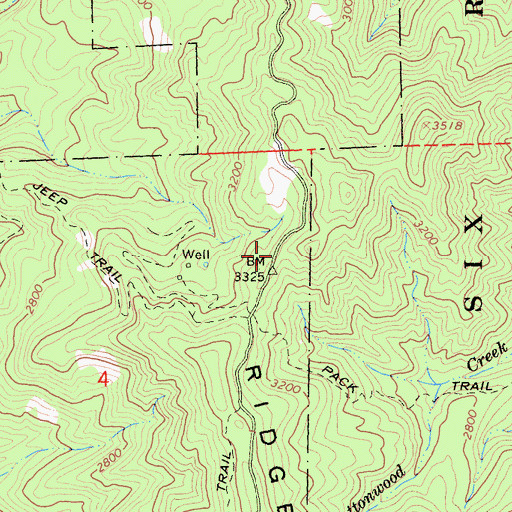 Topographic Map of Haman Ridge, CA