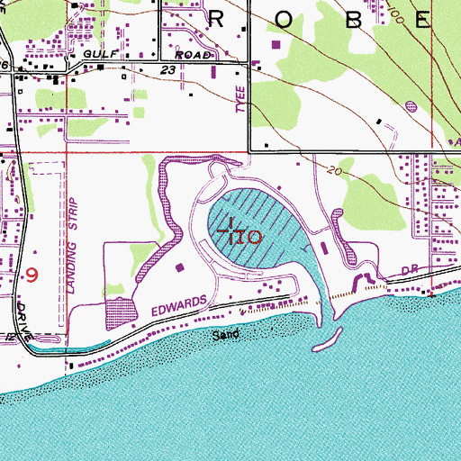 Topographic Map of Point Roberts Resort Marina, WA