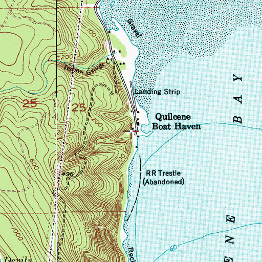 Topographic Map of Herb Beck Marina, WA