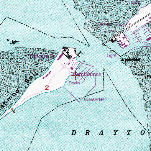 Topographic Map of Semiahmoo Marina, WA