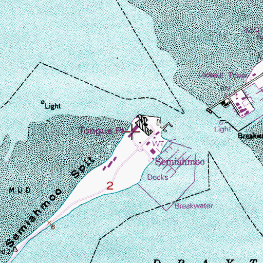 Topographic Map of Semiahmoo Yacht Club, WA