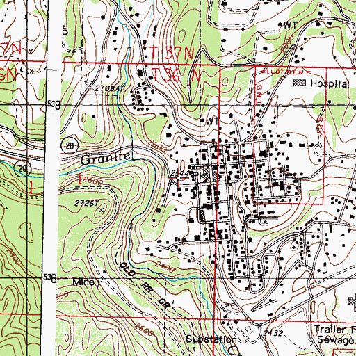 Topographic Map of Ferry County Historical Museum, WA