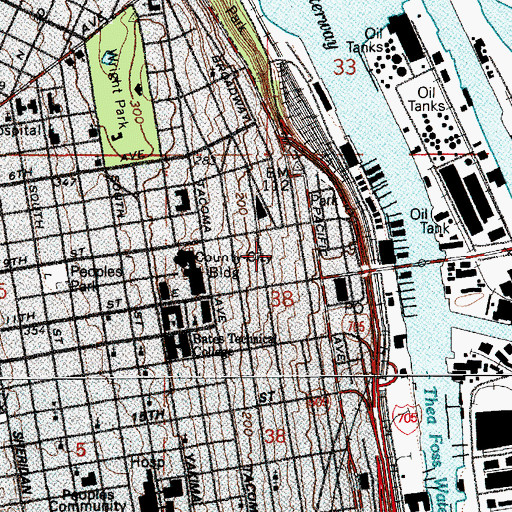 Topographic Map of African American Museum, WA