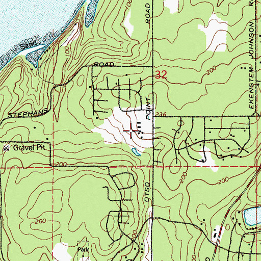 Topographic Map of Johnson Farm Museum, WA