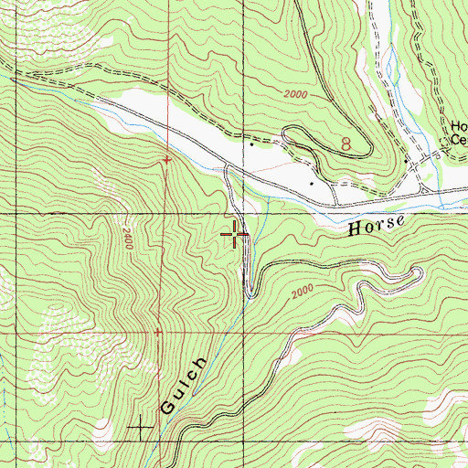 Topographic Map of Hamburg Gulch, CA