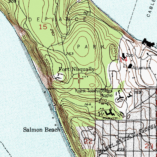 Topographic Map of Camp 6 Logging Museum (historical), WA