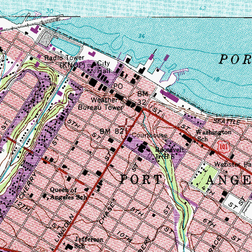 Topographic Map of Museum at the Carnegie, WA