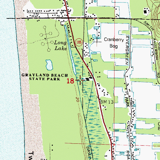 Topographic Map of Furford Cranberry Museum, WA