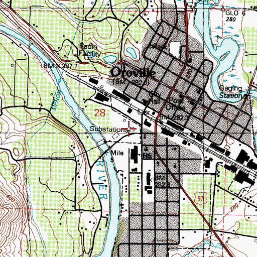 Topographic Map of Oroville Train Depot Museum, WA