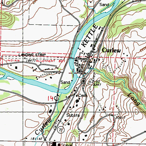 Topographic Map of Ansorge Hotel Museum, WA
