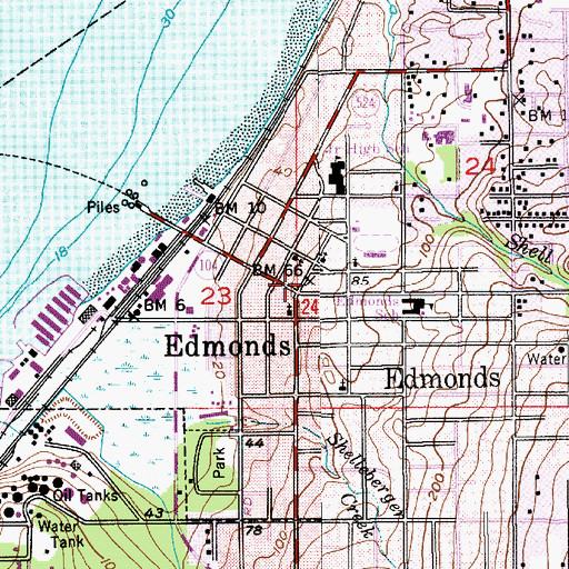Topographic Map of Edmonds Historical Museum, WA