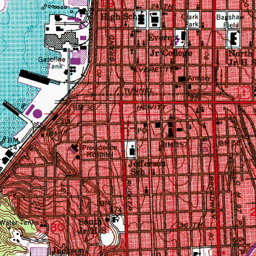 Topographic Map of Imagine Children's Museum, WA