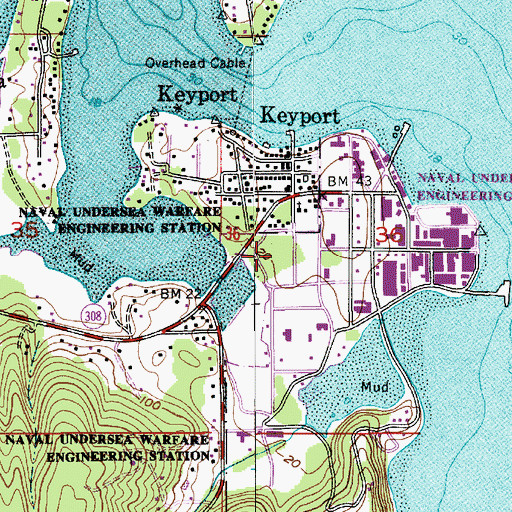 Topographic Map of Naval Undersea Museum, WA