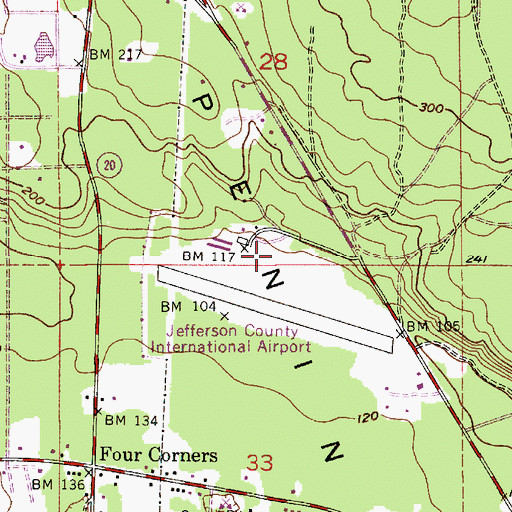 Topographic Map of Port Townsend Aero Museum, WA