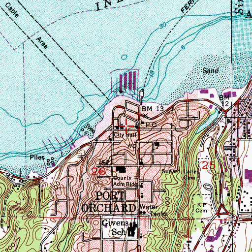 Topographic Map of Sidney Museum, WA