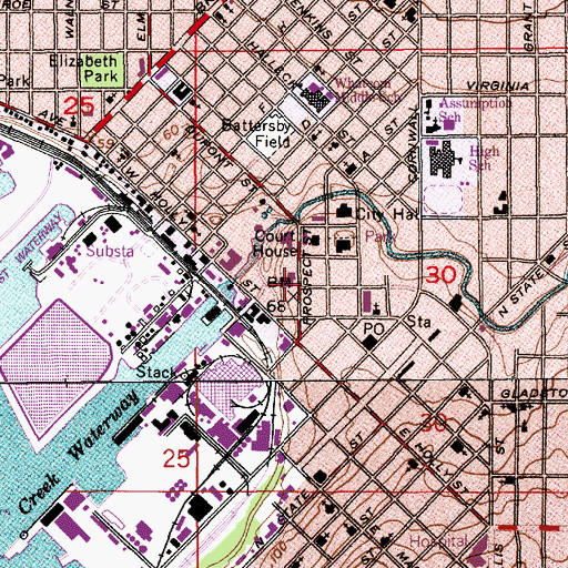 Topographic Map of Whatcom Children's Museum, WA
