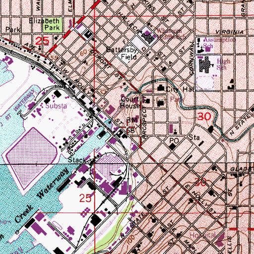 Topographic Map of Whatcom Museum 1892 Old City Hall, WA