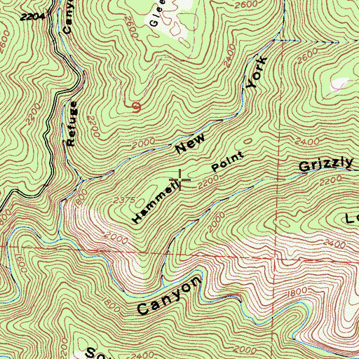 Topographic Map of Hammell Point, CA