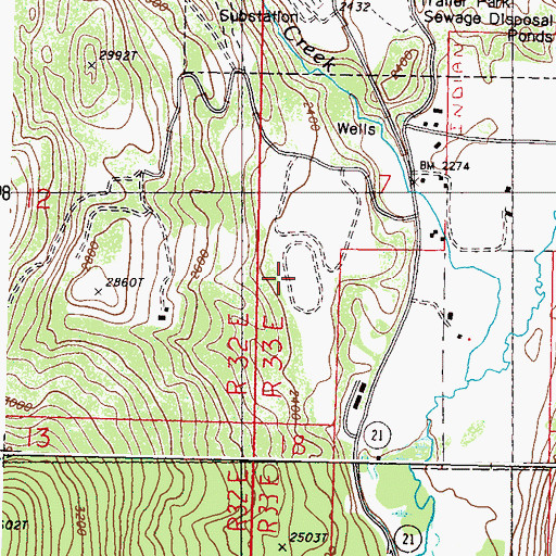 Topographic Map of Eagle Track Raceway, WA