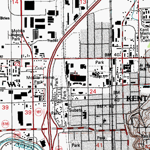 Topographic Map of Maleng Regional Justice Center, WA