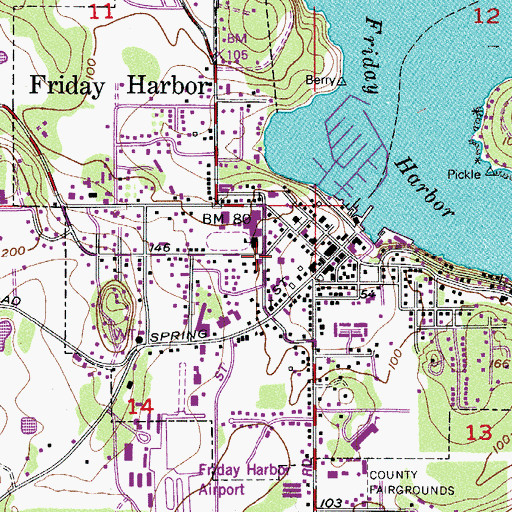 Topographic Map of San Juan County Courthouse Annex, WA