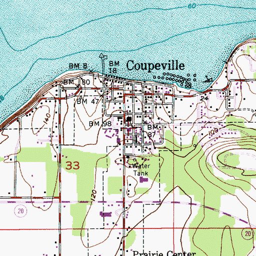 Topographic Map of Island County Facility Maintenance Building, WA