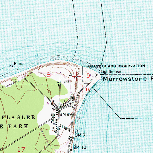 Topographic Map of US Geological Survey Marrowstone Marine Field Station, WA
