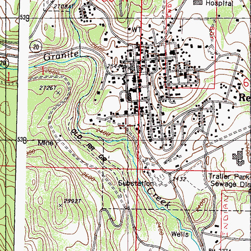 Topographic Map of Republic City Hall, WA