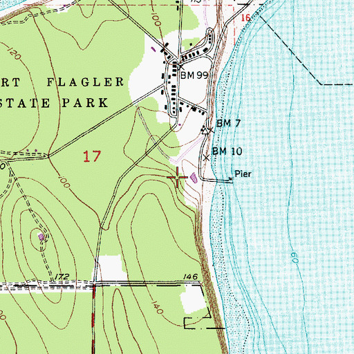 Topographic Map of Fort Flagler State Park Sewage Treatment Plant, WA