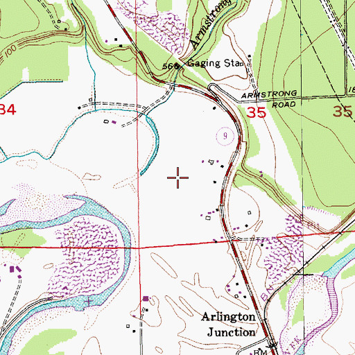 Topographic Map of Klein Breekveldt Waste Storage Pond, WA