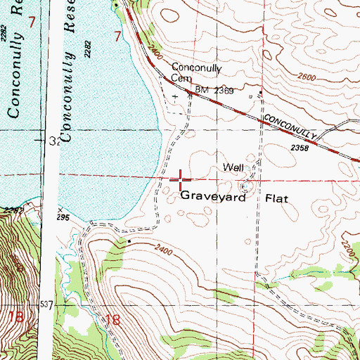 Topographic Map of Conconully Sewage Lagoon Number 2, WA