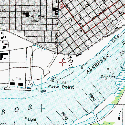 Topographic Map of Aberdeen Wastewater Treatment Plant, WA