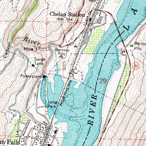 Topographic Map of Chelan Sewage Treatment Plant, WA