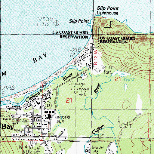 Topographic Map of Clallam Bay Sewage Treatment Plant, WA