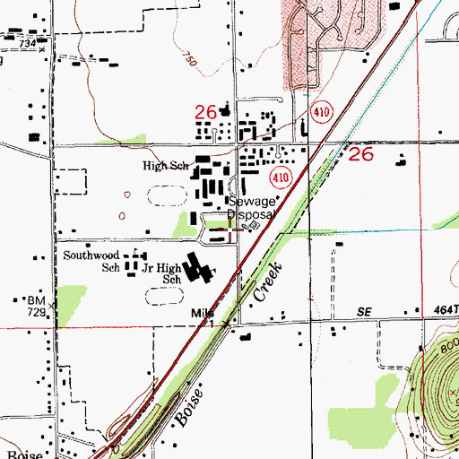 Topographic Map of Enumclaw Wastewater Treatment Plant, WA
