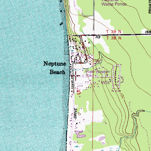 Topographic Map of Lummi Indian Business Council Sandy Point Wastewater Treatment Plant, WA