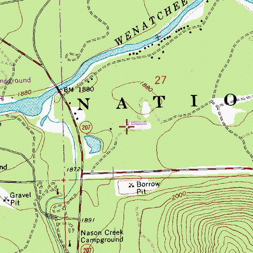 Topographic Map of Lake Wenatchee Sewage Treatment Plant, WA