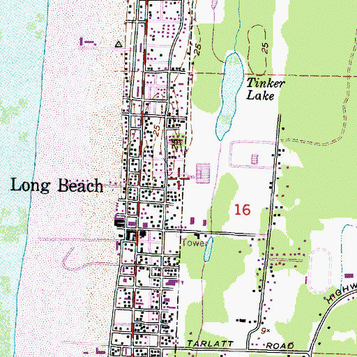 Topographic Map of Long Beach Sewage Treatment Plant, WA