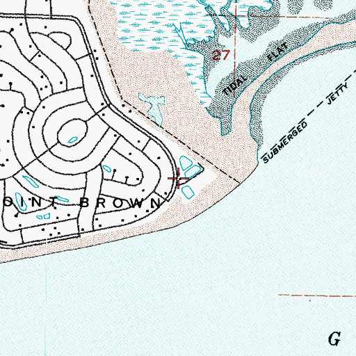 Topographic Map of Ocean Shores Sewage Treatment Plant, WA